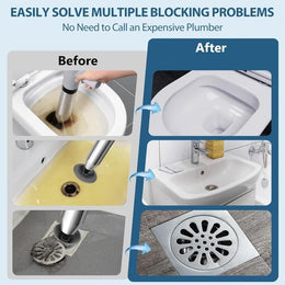 Toilet Plunge Blaster, High Pressure Toilet Plunger, High-Pressure Air Drain Blaster Plunge Blaster Multi-Drain Unclogger for Toilets, Bathroom Floor, Drain Sinks and Plumbing Clogs