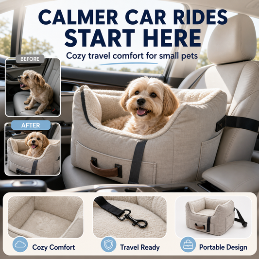 TravelNest™ Dog Car Seat Bed