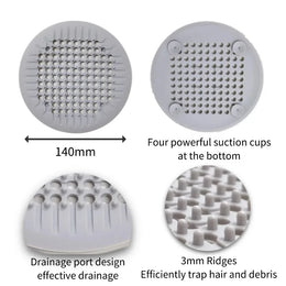 1/2/4Pcs Shower Drain Hair Catcher Drain Cover Bathroom Tub with Suction Cup 5.5 Inches Silicone Sink Strainer Suit for Bathtub