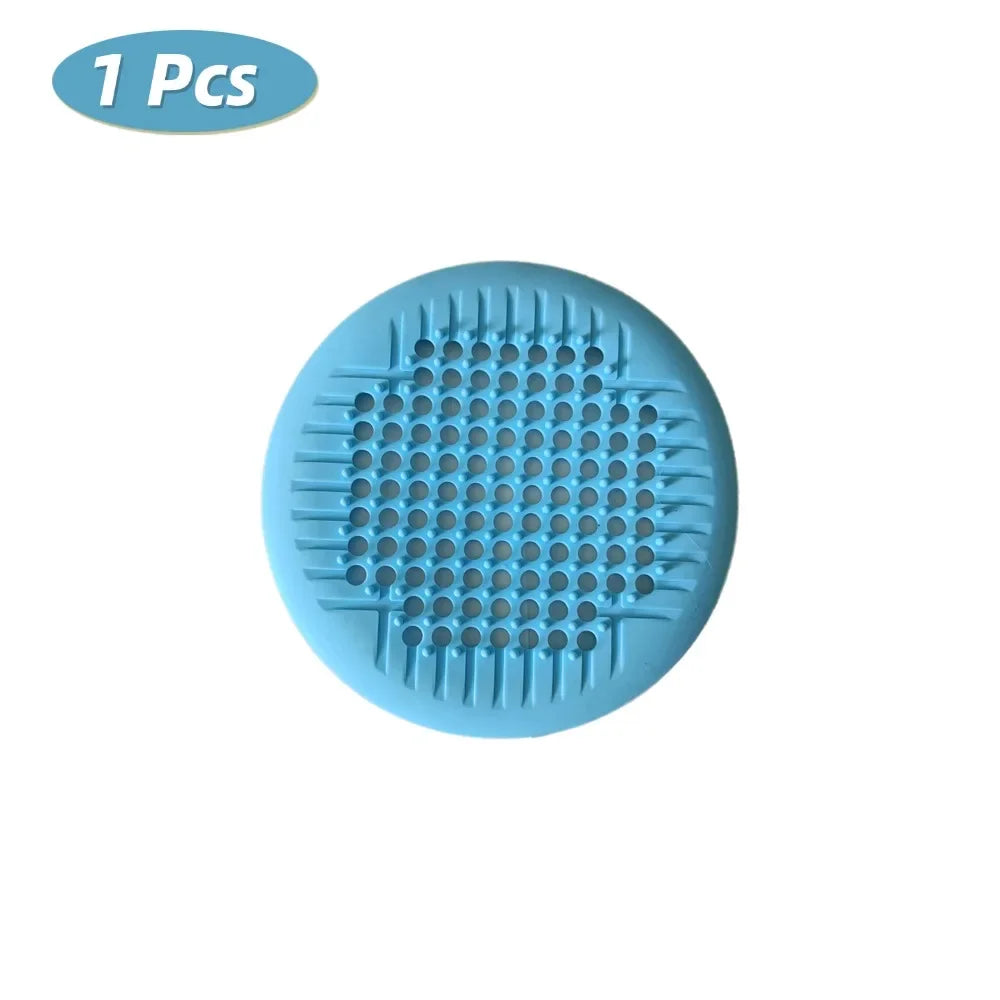 1/2/4Pcs Shower Drain Hair Catcher Drain Cover Bathroom Tub with Suction Cup 5.5 Inches Silicone Sink Strainer Suit for Bathtub