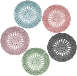 Hair Catcher and Drain Protector for Sink, Bath Tub, Shower, Laundry & Kitchen Thermo Plastic for Longer Life 5 Pack Easy to Use Great Colors
