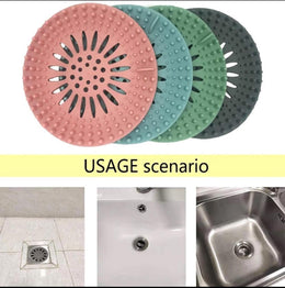 Hair Catcher and Drain Protector for Sink, Bath Tub, Shower, Laundry & Kitchen Thermo Plastic for Longer Life 5 Pack Easy to Use Great Colors