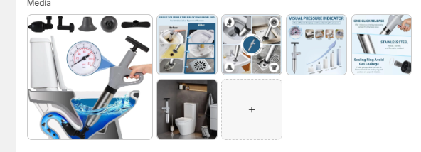Nuvlyo AirForce drain plunger kit with pressure unit and multiple drain attachments